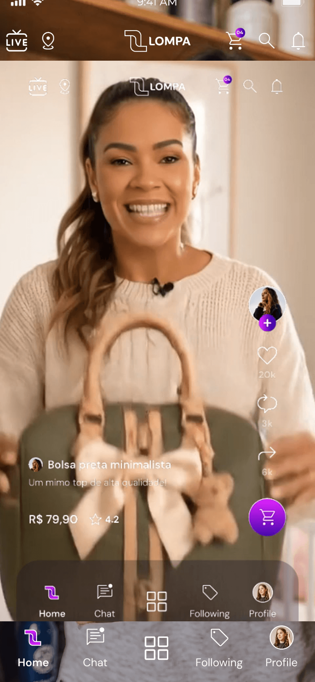 Demonstração de bolsa artesanal